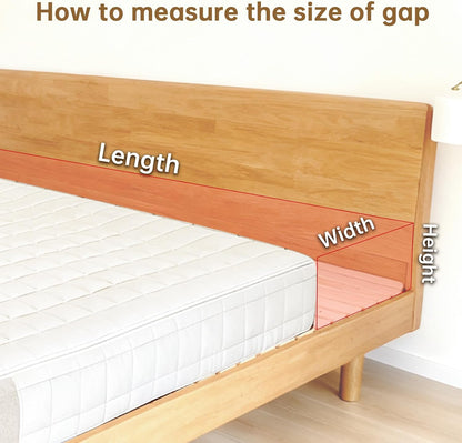 Headboard Bed Gap Filler, High Density Foam Mattress Extender Pillow, Removable, Gray, 39"x2"x6"