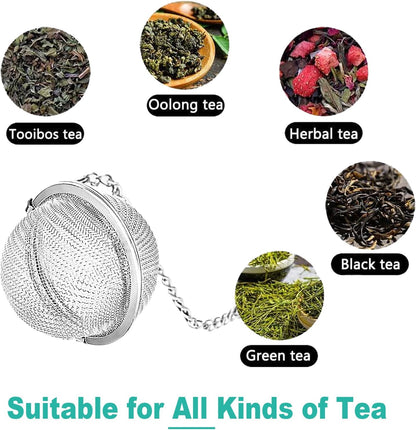 Tea Steeper for Loose Tea 2pcs NSTaygate Tea Infuser with Charm Handmade Cute Butterfly BFF Pendant, Tea Strainers for Loose Tea 304 Stainless Steel Tea Ball for Brew Tea