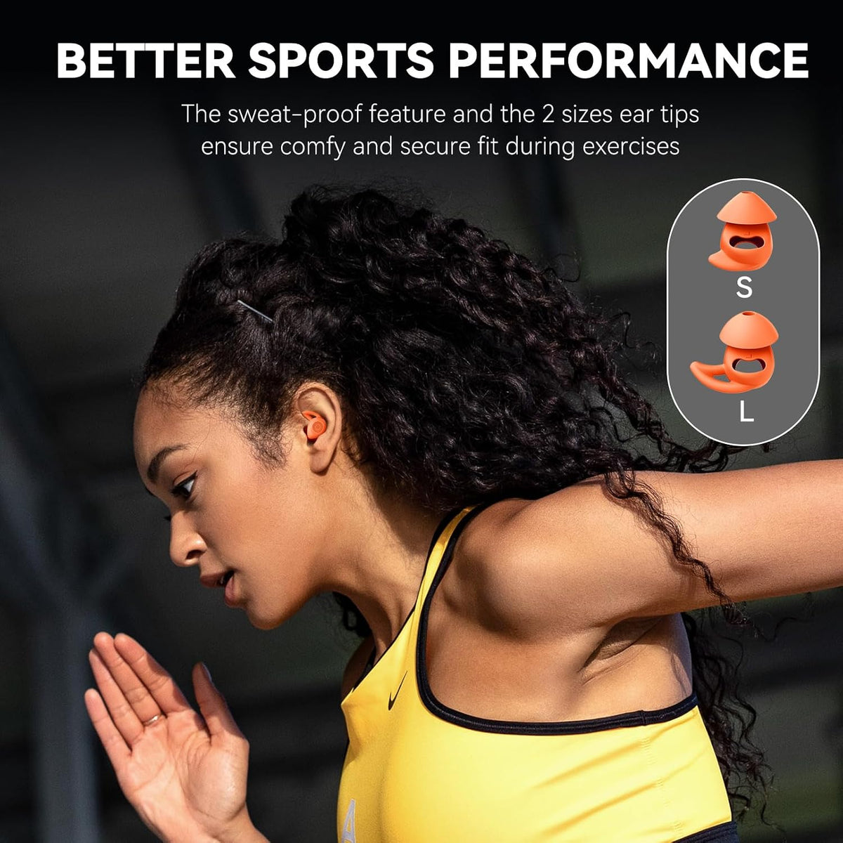 Sleepals Micro Sleep Earbuds for Side Sleepers, Orange