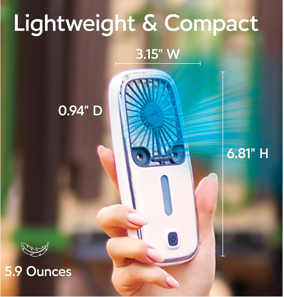 Arctic Air Pocket Chill Handheld Mini Fan, Portable Personal Cooling Fan