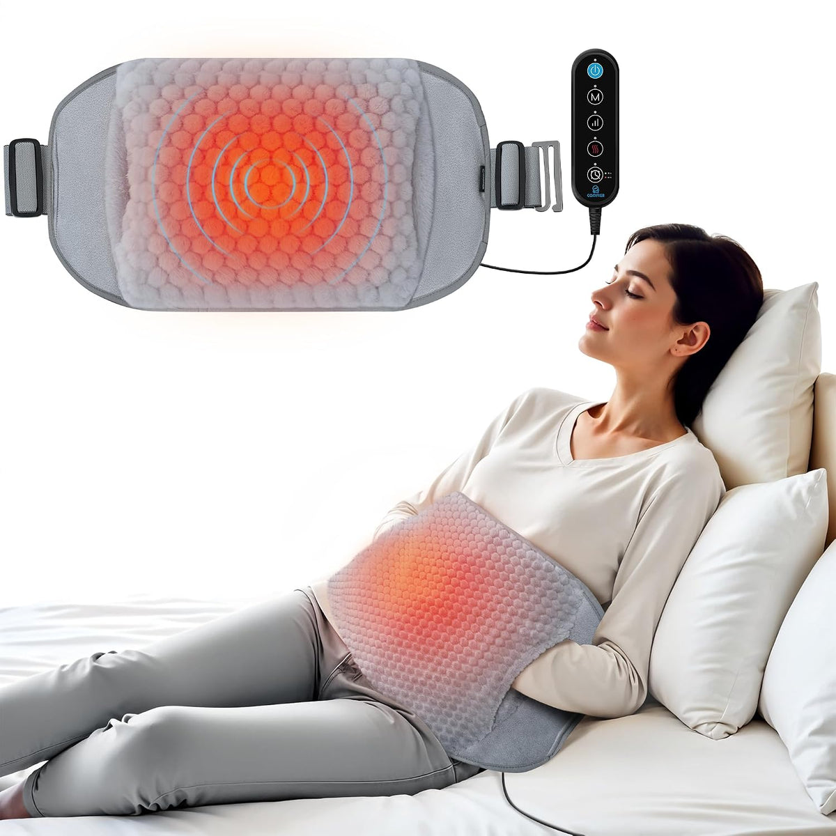 COMFIER Heating Pad with Graphene Heat & Massage for Back FSA Eligible Item