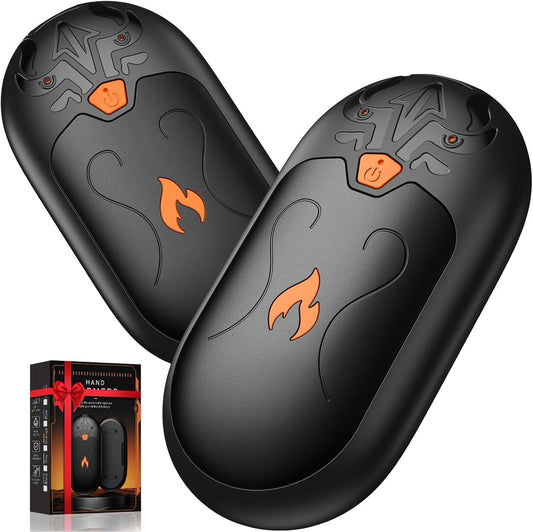 Hand Warmers Rechargeable 2 Pack, Electric Hand Warmer, 24Hrs Long Lasting Magnetic Reusable Hand Warmers with 3 Heat Settings, Portable Pocket Heater, for Men, Women, Camping, Hunting, Golf, Ski