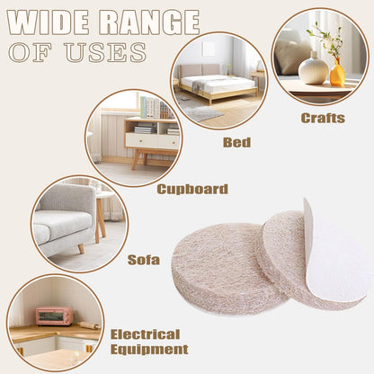 Felt Furniture Pads -182 Pcs Premium Felt Pads for Chair Legs Furniture, Floor Protectors for Hardwood Floors, Black
