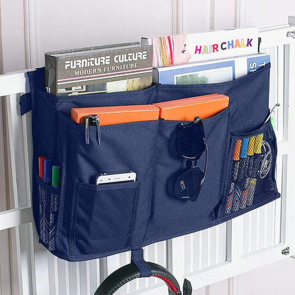 Sugaroom Bedside Storage Caddy, Bunk Bed Organizer Bed Storage Pocket Bedside Organizer Hanging Bed Storage Caddy for College Dorm Room, Hospital Bed Rails, Baby Bed, Camp