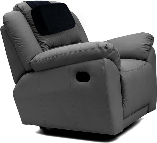 HOMBYS Memory Foam Neck Pillow for Recliner, Adjustable Headrest Cushion with Soft Plush Fabric and Medium Firm Filling, Design for Recliner Sofa Armchair, Machine Washable and Non-Slip (Black)
