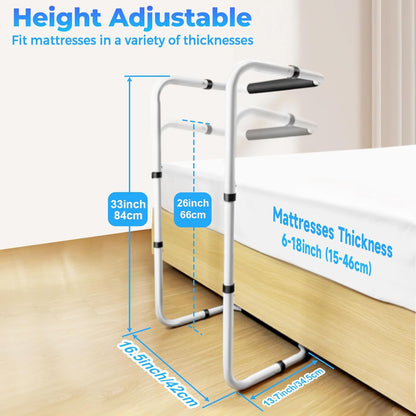 Blanket Lifter for Feet, Height Adjustable Non-Slip Blanket Lifters for Foot of Bed, Aluminum Alloy Blanket Support for Foot Knee Toes Leg Ankle Post Surgery Recovery, 4 Clips Included