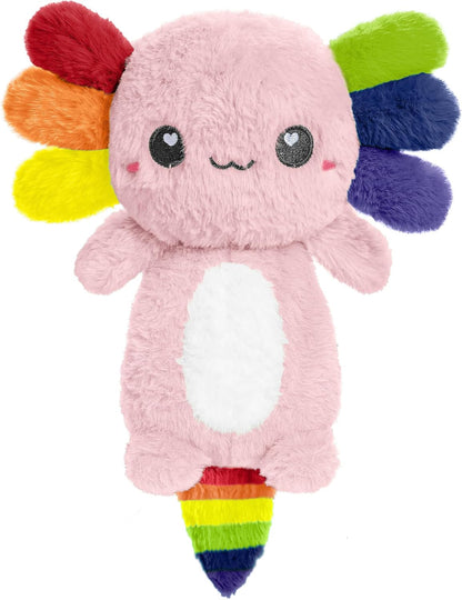 Axolotl Unscented 2Lbs Heating Pad for Neck Shoulders and Back Wrap Microwavable, Heatable 22.5" Cute Warm Stuffed Animals Neck Warmer - Axolotl Gifts for Women Girls and Kids