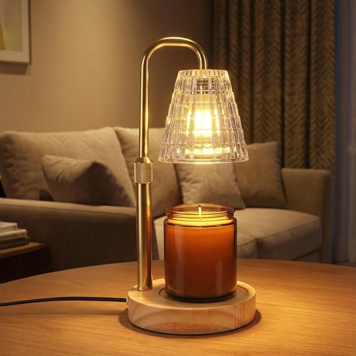 Glimra Candle Warmer Lamp, Candle Warmer Lamp with Timer, Dimmable | for Jar Candles Candle Warmer Birthday Gifts,for Mom Women Friend Sister,Office Apartment Dorm Room Home Decor Black
