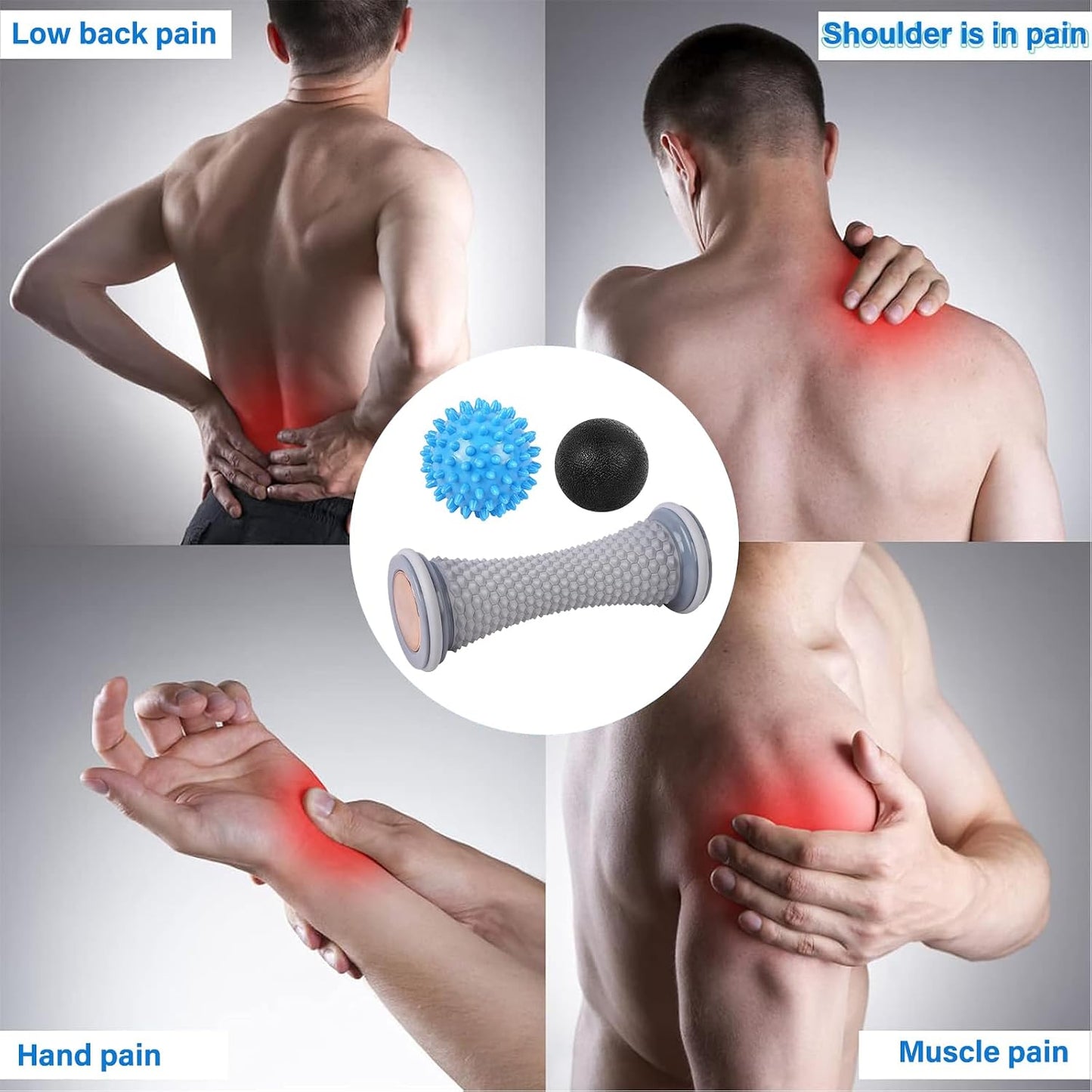 WOVTE Massage Lacrosse Ball Therapy for Sore Muscles Myofascial Release | Shoulders, Neck, Back, Foot, Body, Deep Tissue, Trigger Point, Muscle Knots, Yoga