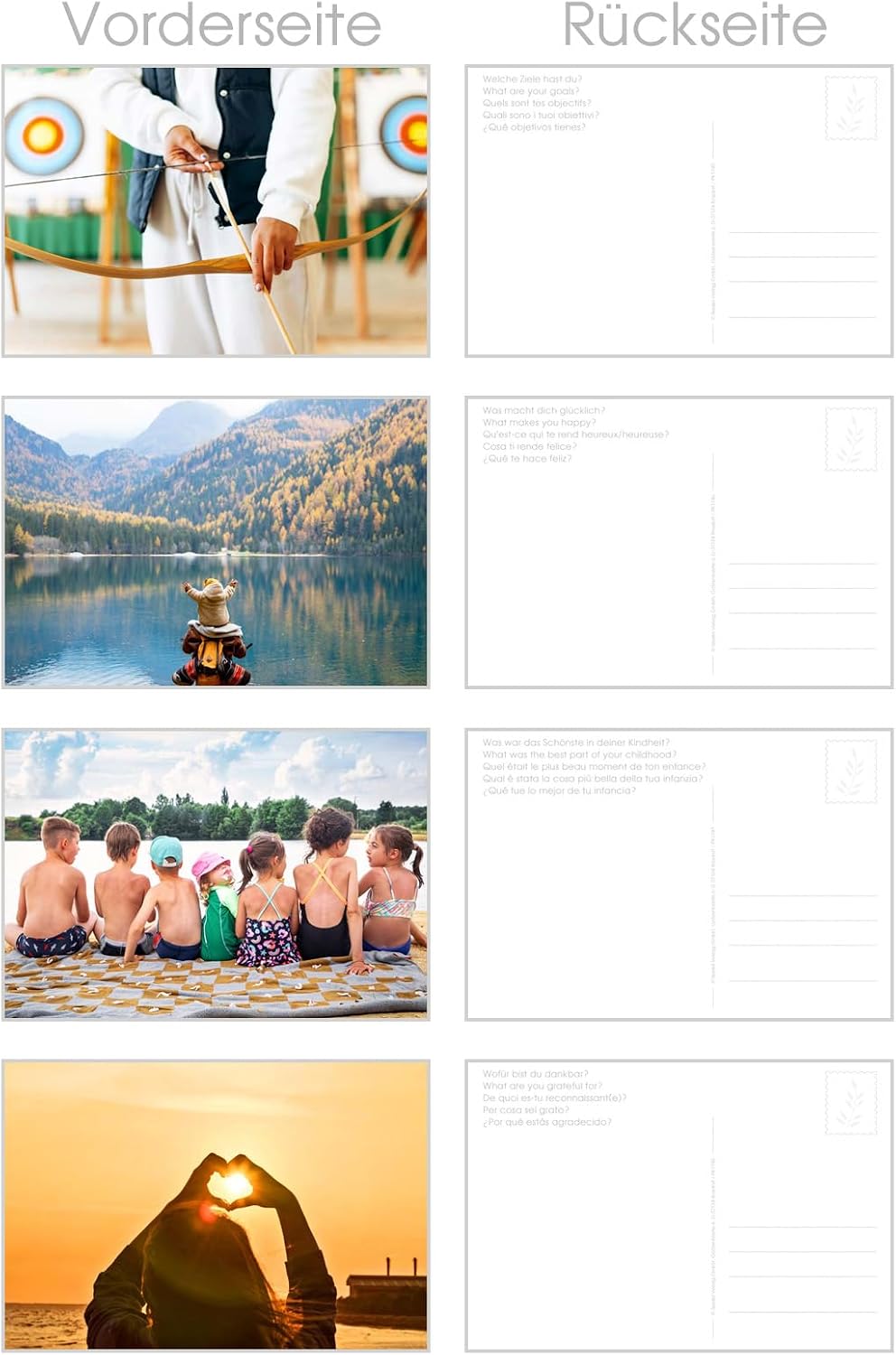 Edition Seidel Set of 50 Premium Postcards Motivational Cards Communication Training Conversation Game Coaching Tools Cards Landscapes Nature Feeling Cards Self-Mindfulness Sayings