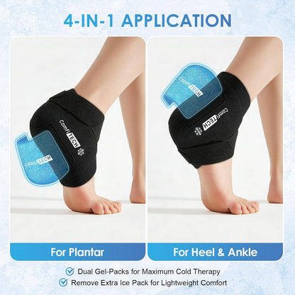 ComfiTECH 30-Min Cooling Ankle Ice Pack Wraps Plantar Fasciitis Relief
