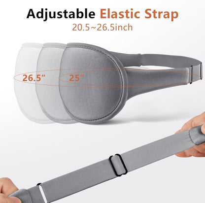 Sleep Mask for Side Sleeper Women Men, Eye Mask for Sleeping Light Blocking, 3D Contoured Cup Sleeping Mask, Soft Breathable Sleep Eye Mask with Adjustable Elastic Strap for Travel (Pastel Blue)