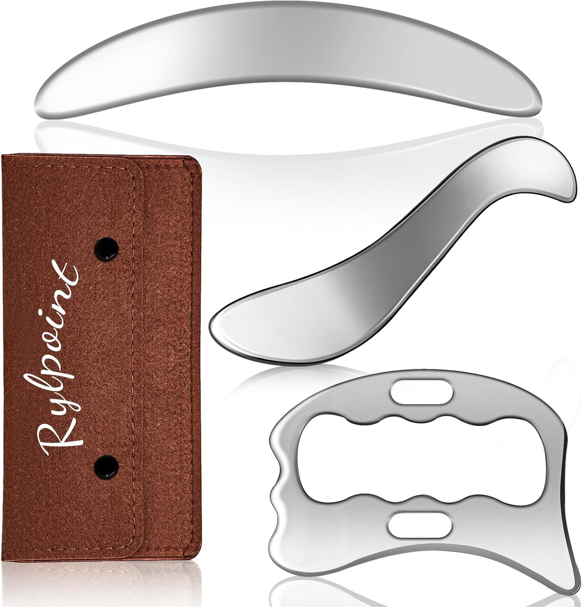 Gua Sha Scraping Tool Stainless Steel, Body Massage for Neck Back