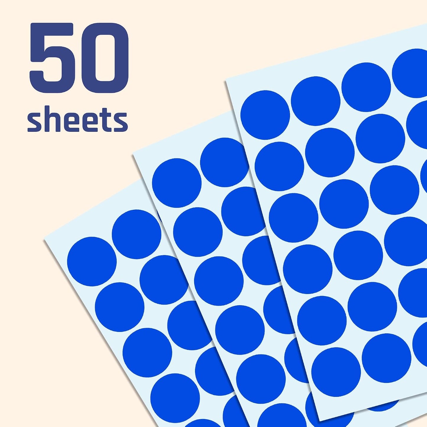 600 Pack, 1" Round Colored Dot Stickers Labels - 6 Colors