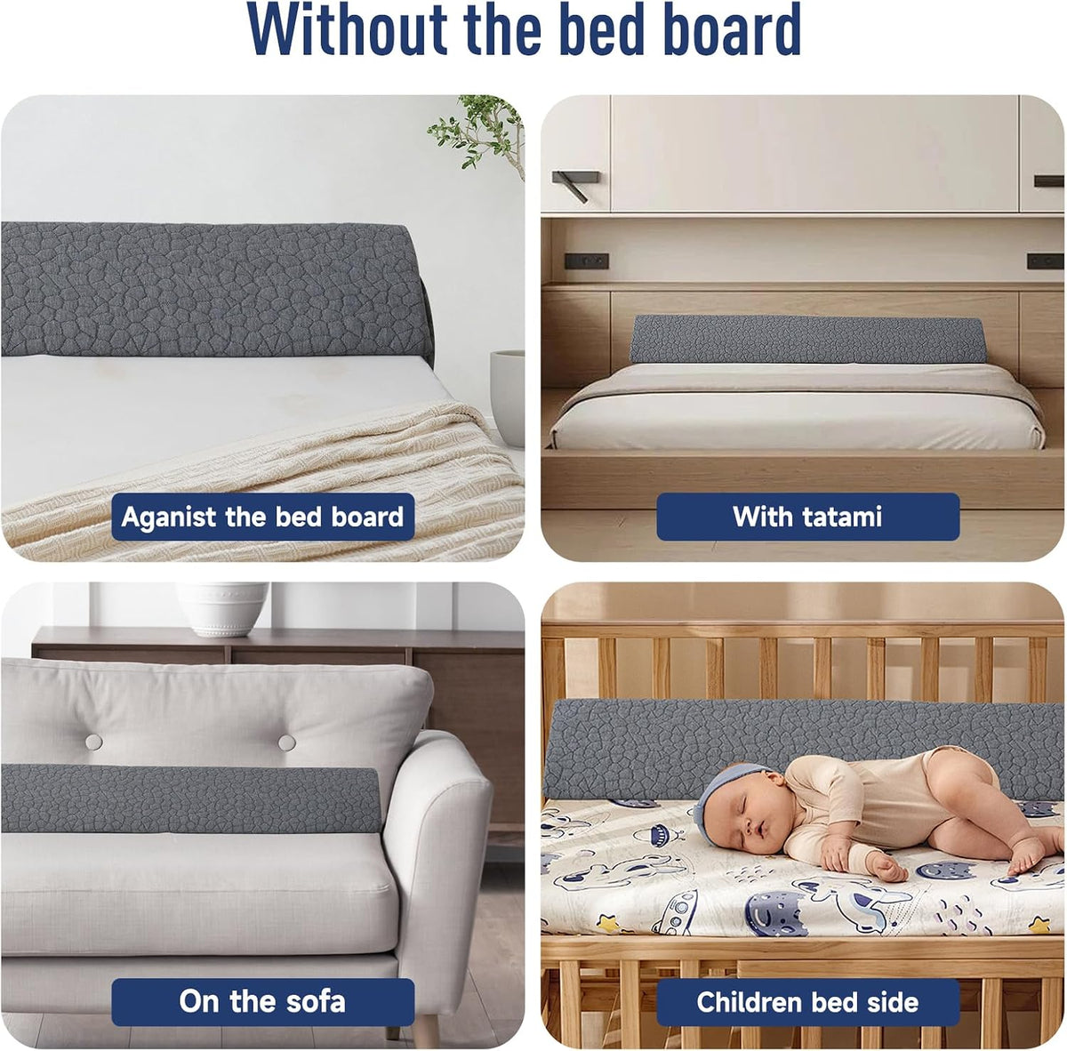 Patent Twin Size (39"x10"x6") Bed Wedge Pillow Headboard Pillow Mattress Wedge Triangle Pillow Long Bolster Pillow Bed Gap Filler (0-7") Mattress Gap Filler Between Your Headboard and Mattress