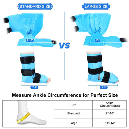 Relief Expert XL Ankle Ice Pack Wrap, Extra Large Ankle Ice Wrap for Discomfort Reducing with Cold Compress for Muscle and Joints Relaxation