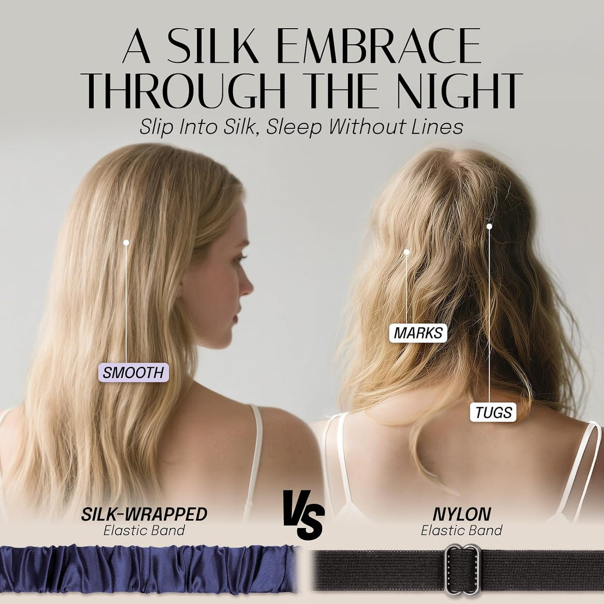 OLESILK 100% Mulberry Silk Sleep Mask for Women - Zero-Pressure Blackout