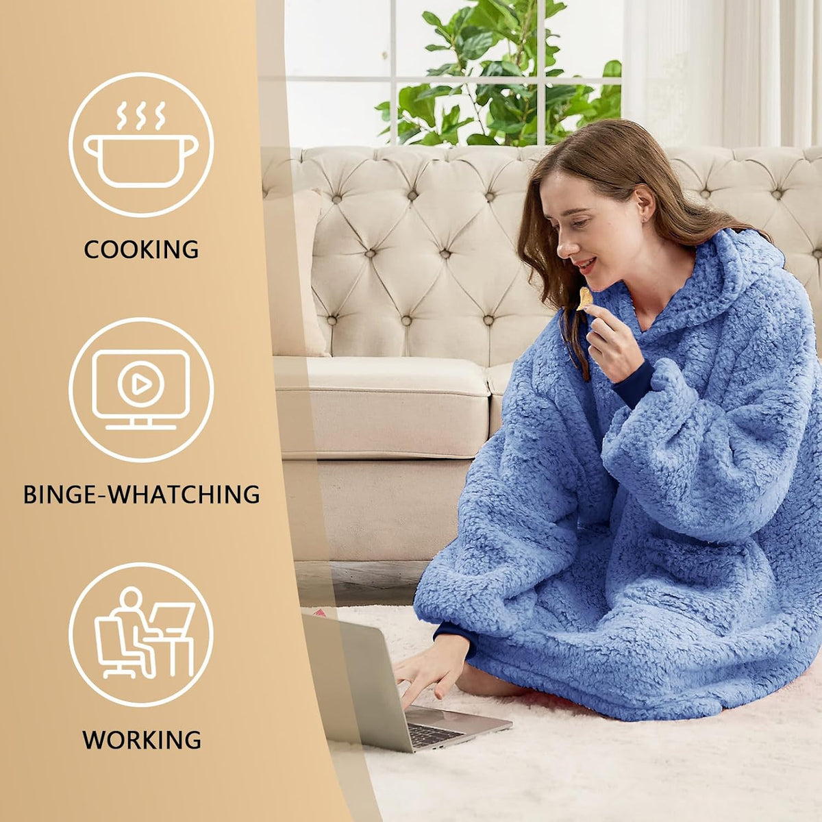 yescool Wearable Blanket Hoodie as Christmas Birthday Gifts for Women Mom - Colors A