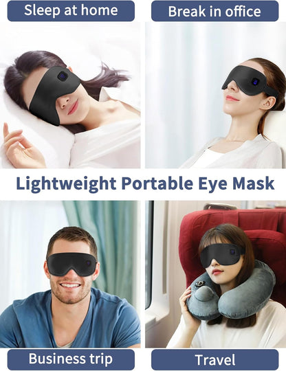 Dearan Upgraded 3 Temperature Modes Silk Heated Eye Mask Cordless,Rechargeable Warm Eye Heating Pad No Pressure for Dry Eyes, Sleep Eye Mask Christmas Gift for Men Women