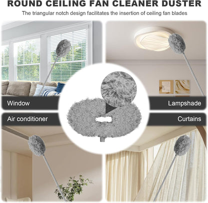 Storystore Ceiling Fan Cleaner Duster, Adjustable Microfiber Duster | 4.2FT Fan Cleaner with 13-50" Pole for Cleaning Fan Blades, Cobwebs, Walls, Doors and Windows, Brush for Dust Removal