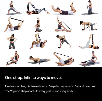 YogaEVO Elastic Stretching Strap with Loops for Physical Therapy