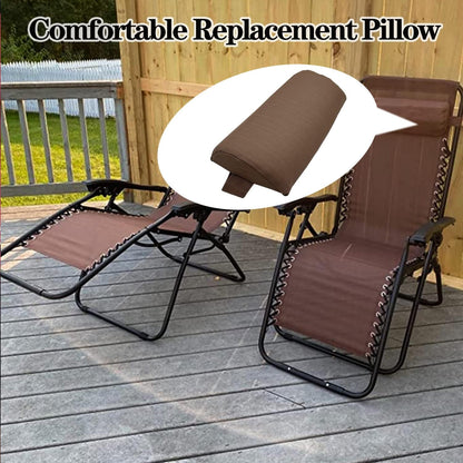 Zero Gravity Chair Set of 2 Replacement Pillow Headrest with Elastic Band, Universal Soft Removable Padded Cushion Head Pillow for Zero Gravity Lounge Chair, Folding Patio Lawn Recliner Chairs, Blue