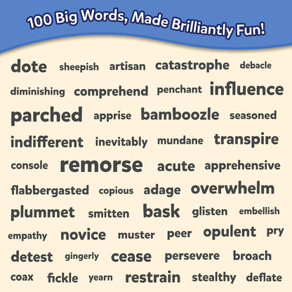 Skillmatics Vocabulary Flash Cards, SAT Prep – Wordables Level 3 | Screen-Free, Spelling Game, Learn 100 words with Wordplay, Visuals, & Soundplay, Learning Gift for Ages 8, 9, 10 & Up