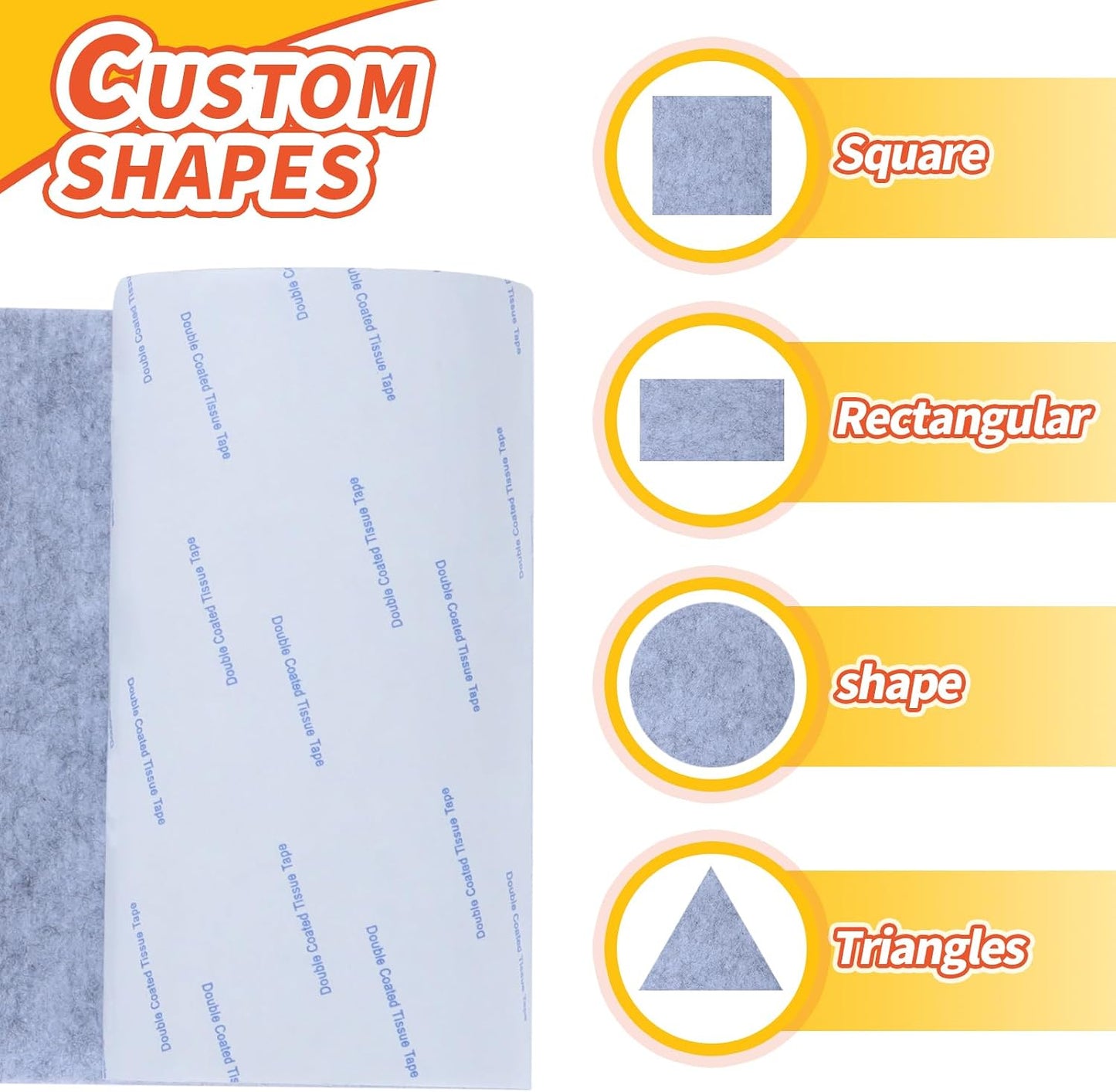 Felt Furniture Pads, 40 x 5 x 0.12 Inch Felt Strips | Non Slip Self Adhesive Cuttable Heavy Duty Felt Tape for Protecting Hardwood Floors Chair Wall Protector, Black