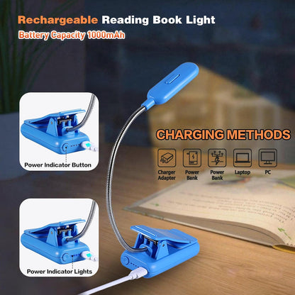 VAVOFO Rechargeable Reading Light, Clip on Book Light for Reading in Bed