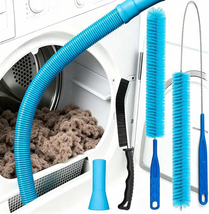 4 Pieces Dryer Vent Cleaner Kit with Dryer Vacuum Hose Attachment | Fits dryer vents and lint traps, universal lint attachments effortlessly clear lint and dust clogged inside ducts