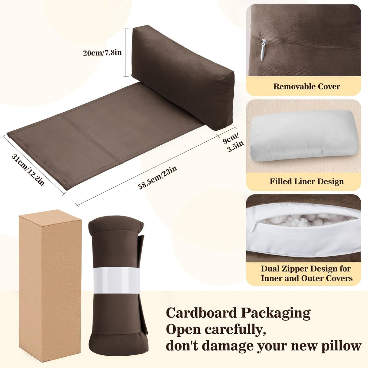 Recliner Headrest Pillow, Adjustable Comfort Neck & Head Support Pillow