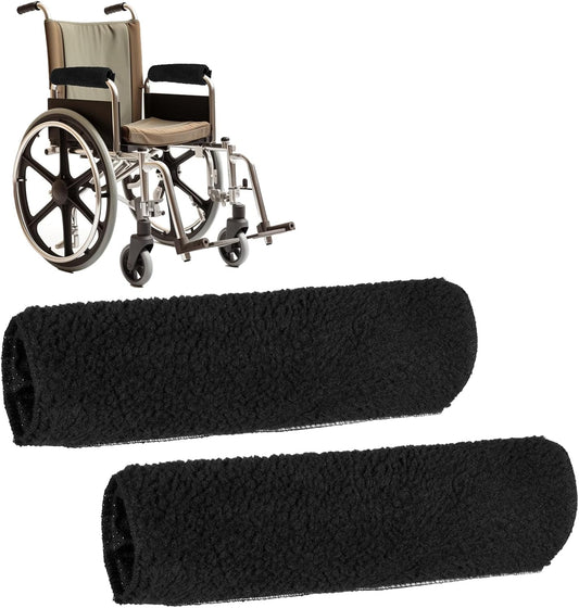 Psyqtsuary 2 Pcs Wheelchair Armrest Pads Covers, Non-Slip Widened Self Adhesive Armrest Strips, Washable Comfortable and Protective for wheelchairs Office Chairs armchairs