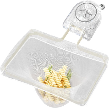 Kitchen Sink Strainer with Filter Mesh Bag, Food Waste Filter Basket, Suction Cup Folding Washing Vegetables and Fruits Drying Bag Holder
