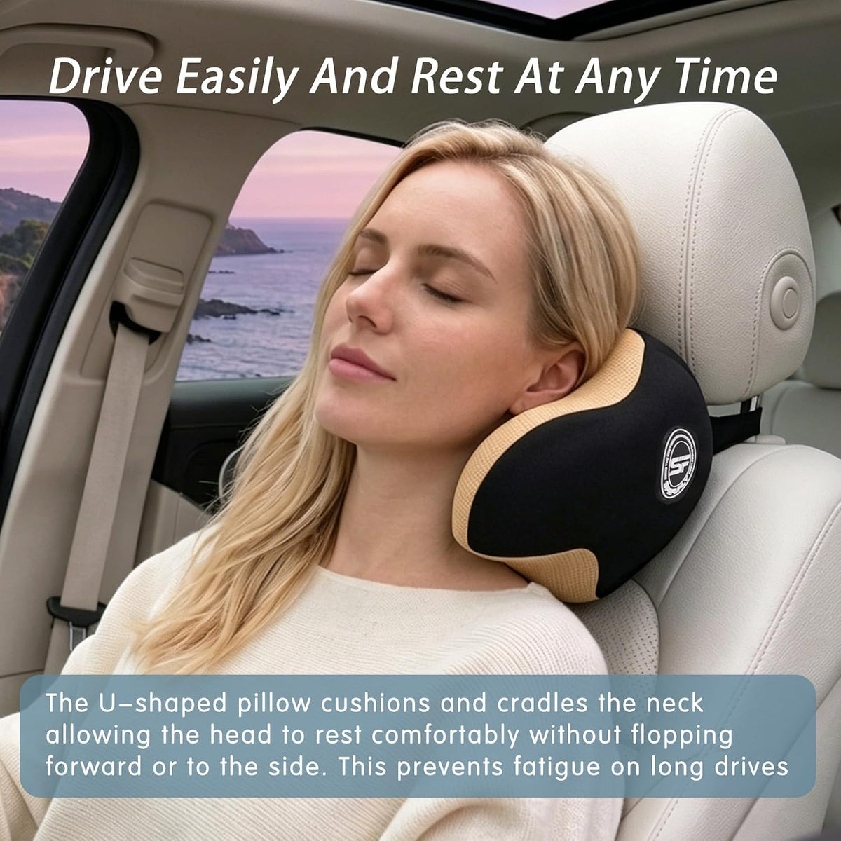 SPRFUFLY Make Relaxing Car Headrest Pillow, Car Neck Pillow for Driving