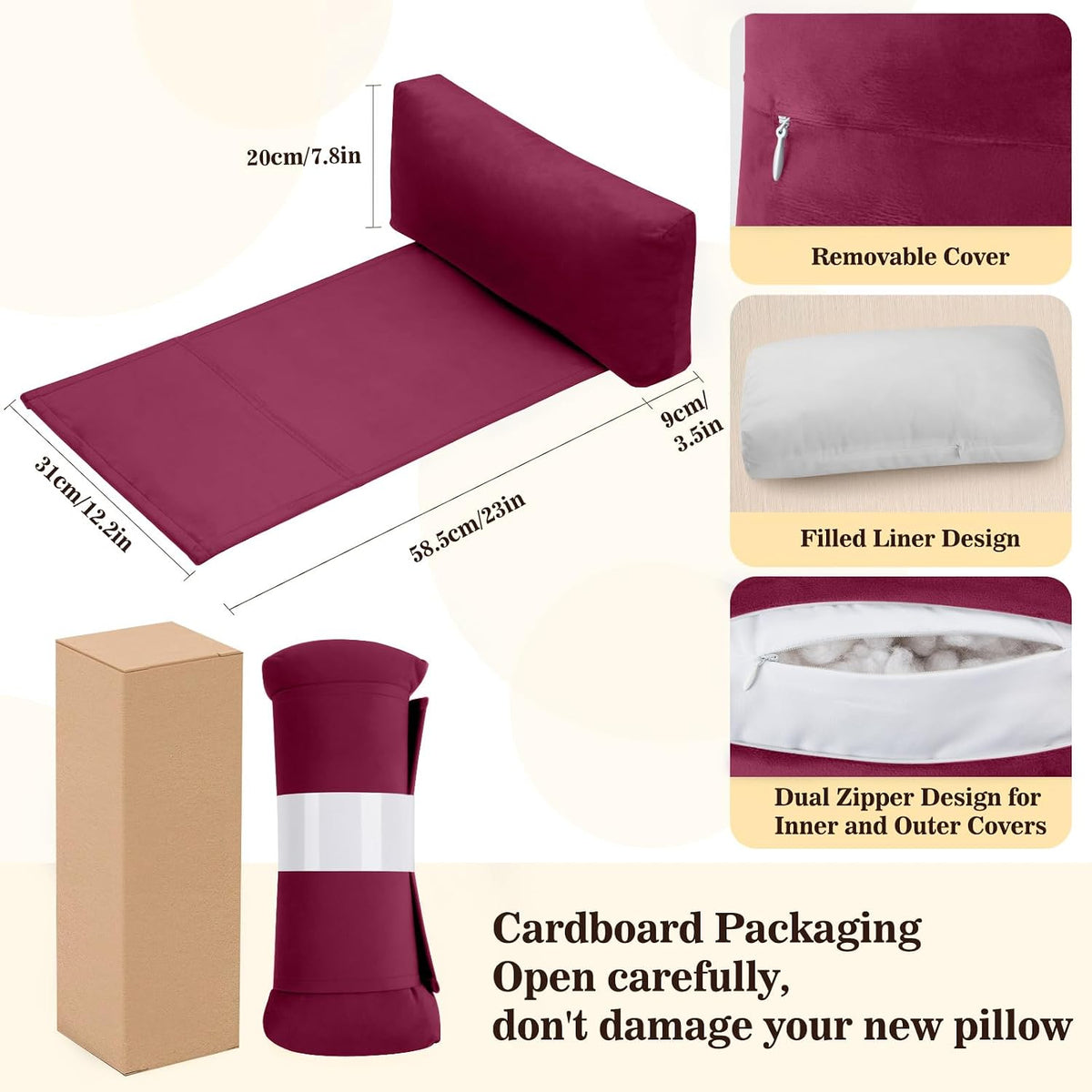 Recliner Headrest Pillow, Adjustable Comfort Neck & Head Support Pillow