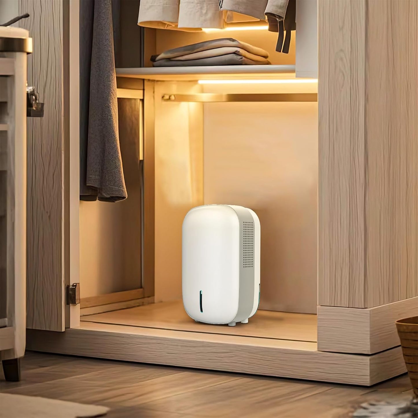 Mini Dehumidifier for Small Bathroom. Quiet. Auto Shut-OFF. Power Off Memory. Electric Dehumidifier for Small Space. Good for Bathroom Basement Bedroom Closet Safe Pantry RV Camper Yacht