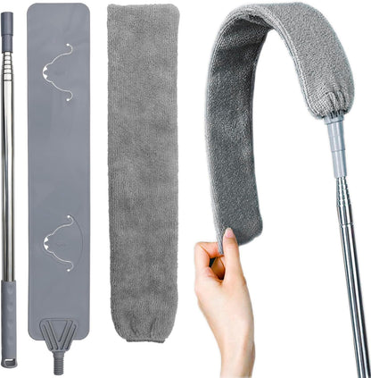 100" Retractable Gap Dust Cleaner Cleaning Tools, Under Appliance Cleaning Gadgets, Microfiber Gap Duster, Underneath Cleaning Tools for Fridges, Couch, Stove, Bed, Furniture