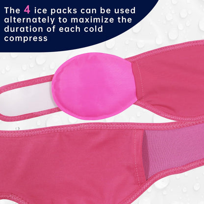 Wisdom Teeth Ice Pack Head Wrap Jaw Face Ice Pack with 4 Gel Packs