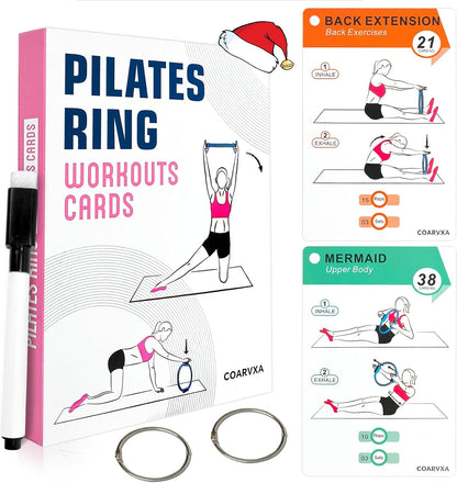 Bodyweight Workout Cards for Women & Men-50 Bodyweight Workout Cards，Includes 2 Rings& Dry-Erase for Easy Organization-Home, Gym or Studio (Bodyweight)