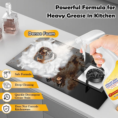 Heavy-Duty Degreaser, Oven & Stove Top Cleaner, Remove Kitchen Stubborn Grease & Grime for Rang Hood, Grill, Pot Cleaning -120ml/4Fl.Oz