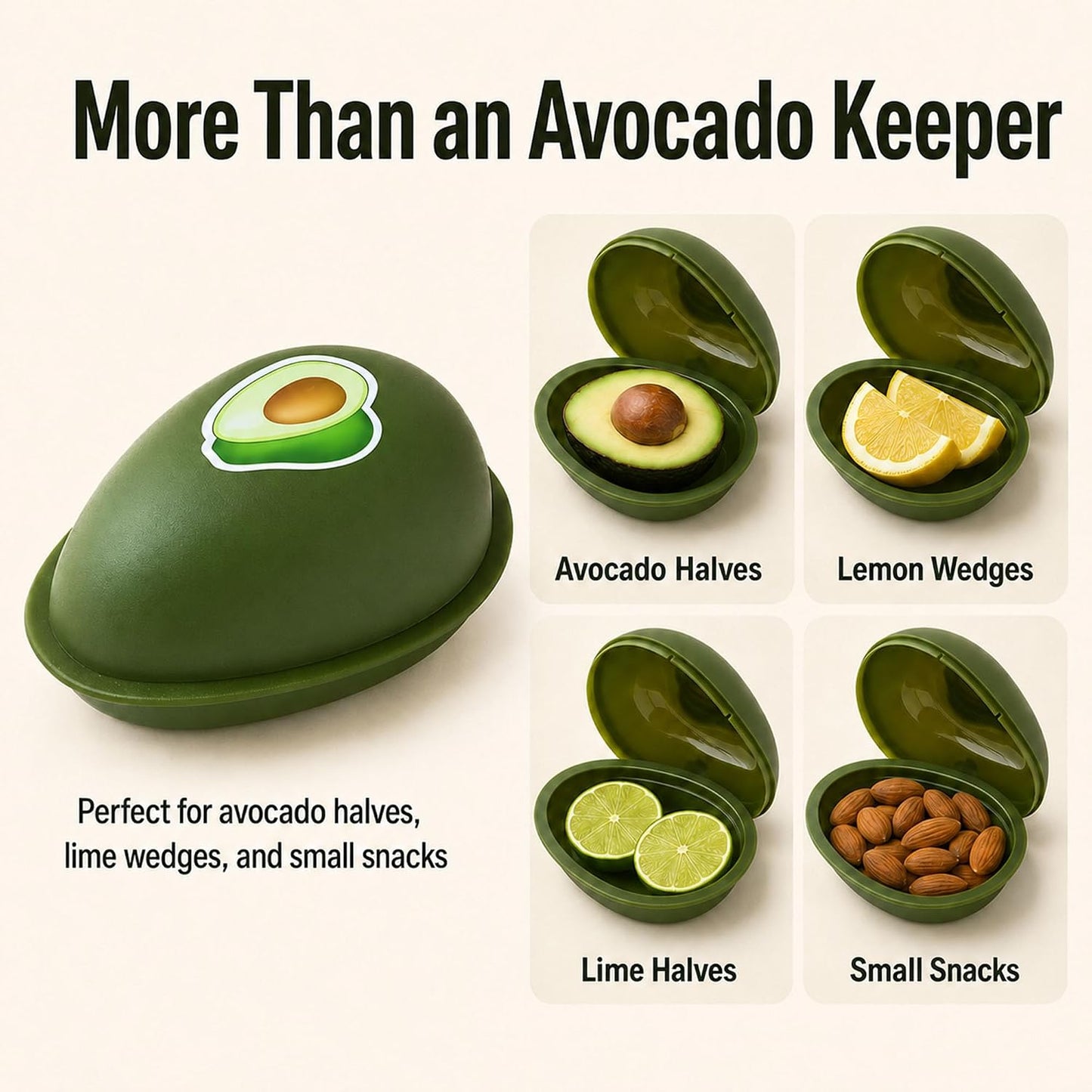 Avocado Keeper Saver Avocado Storage Containers With Lid | Onion Avocado Tomato Saver Fruit vegetable Holder Storage (Avocado Holder)
