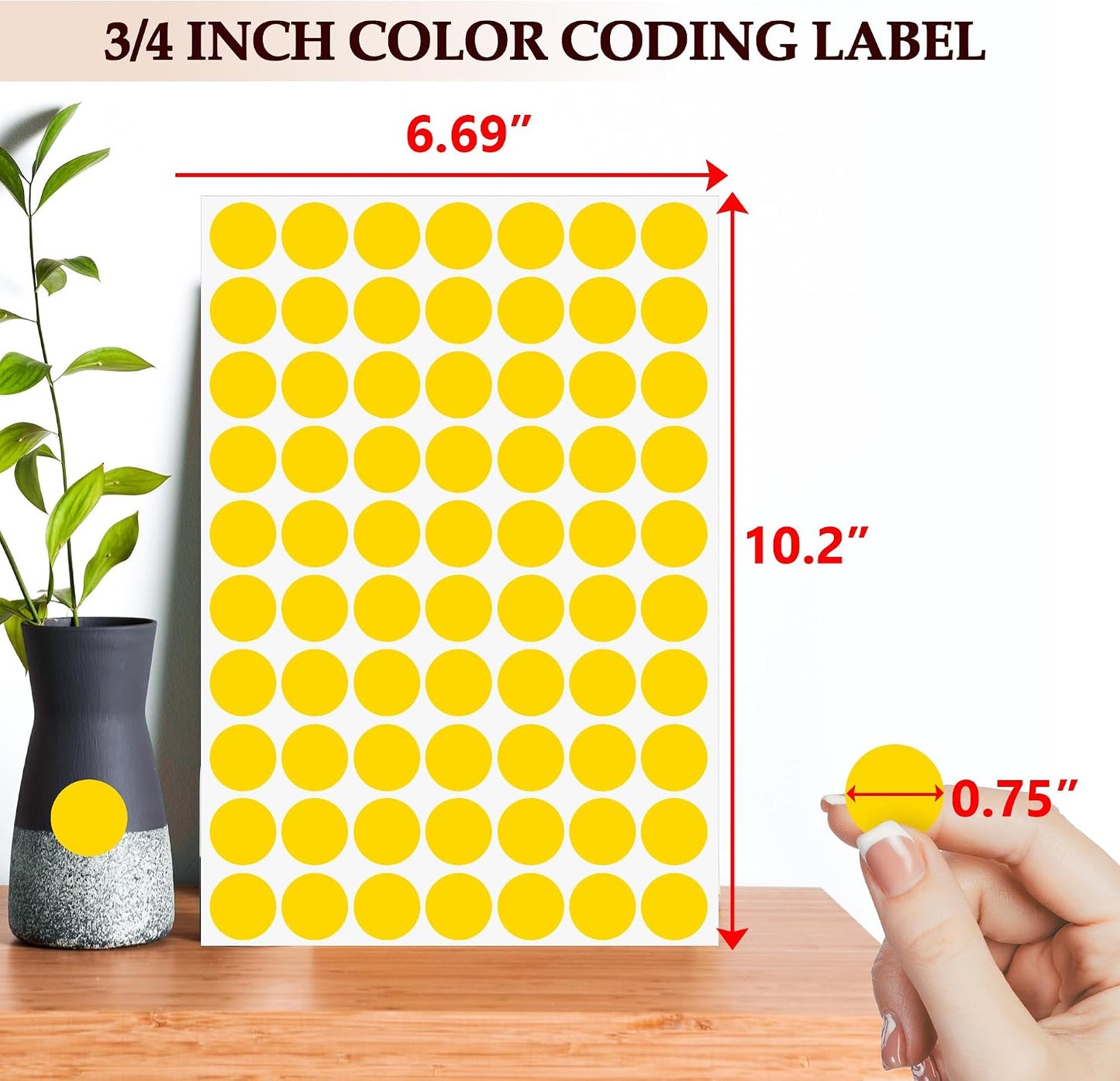 PARLAIM 1050 PCS Color Coding Labels Circle Dot Stickers,10 Color Style Colorful Coding Label Sticker for Office,Student Classroom