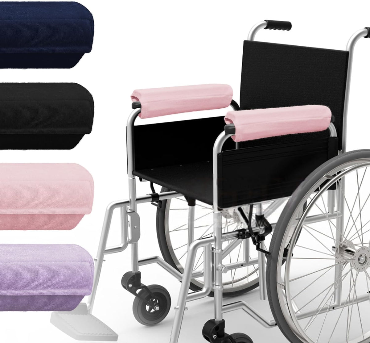 SPRING SEAON Wheelchair Accessories Armrest Covers, Memory Foam Pads, Pair