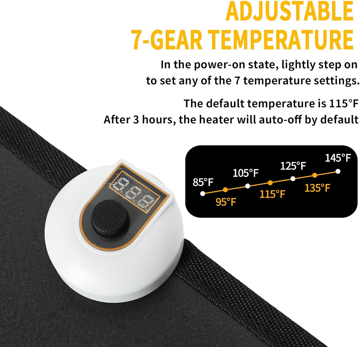 Livtribe Heated Floor Mat for Foot, Carbon Crystal Heated Foot Warmer