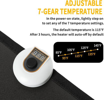 Livtribe Heated Floor Mat for Foot, Carbon Crystal Heated Foot Warmer