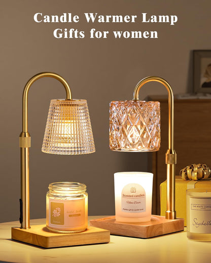 Hong-in Candle Warmer Lamp with Timer, House Warming Gifts New Home Decor | Dimmable & Adjustable Height, Electric Wax Warmer for Scented Wax Jar Candles,Gifts for Women Mom Sister
