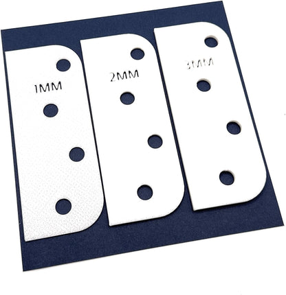 Door Hinge Shims (Set of 3) Hinge Spacer for Interior and Exterior Door Alignment - for 3.5", 4" and 4.5" Standard Hinges (3mm Thick, White, 3.5-inch)