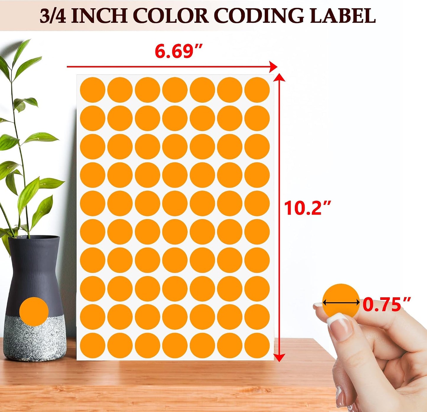 PARLAIM 1050 PCS Color Coding Labels Circle Dot Stickers,10 Color Style Colorful Coding Label Sticker for Office,Student Classroom