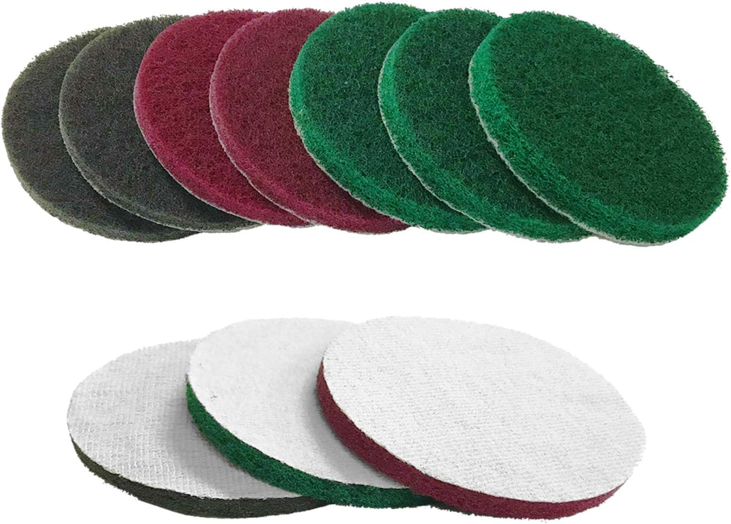 4 Inch 26 PCS Scouring Pads Drill Brush Power Scrubber Cleaning Kit | Hook and Loop Scrub Pads Drill Attachment with Accessories for Bathroom Scale Removal, Rust Removal, Metal & Tile Cleaning