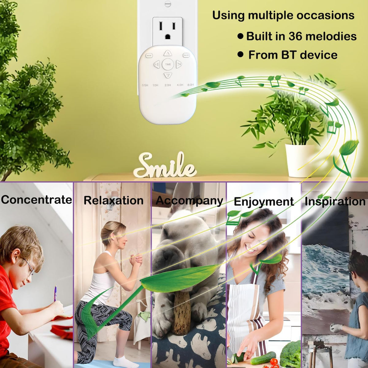 White Noise Machine, Wireless Connect with 36 Relaxing Sounds Including Nature and White Noise, Small Speaker for Home, Office, Hotel, Toilet, Portable Travel
